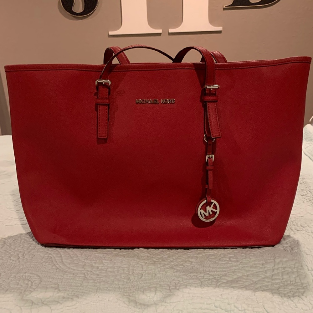 Michael Kors Red laptop/large tote